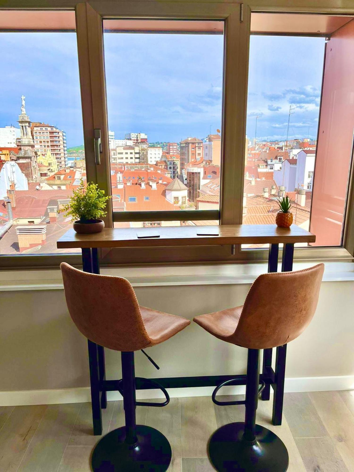 El Mirador Del Centro Apartment Gijon Luaran gambar