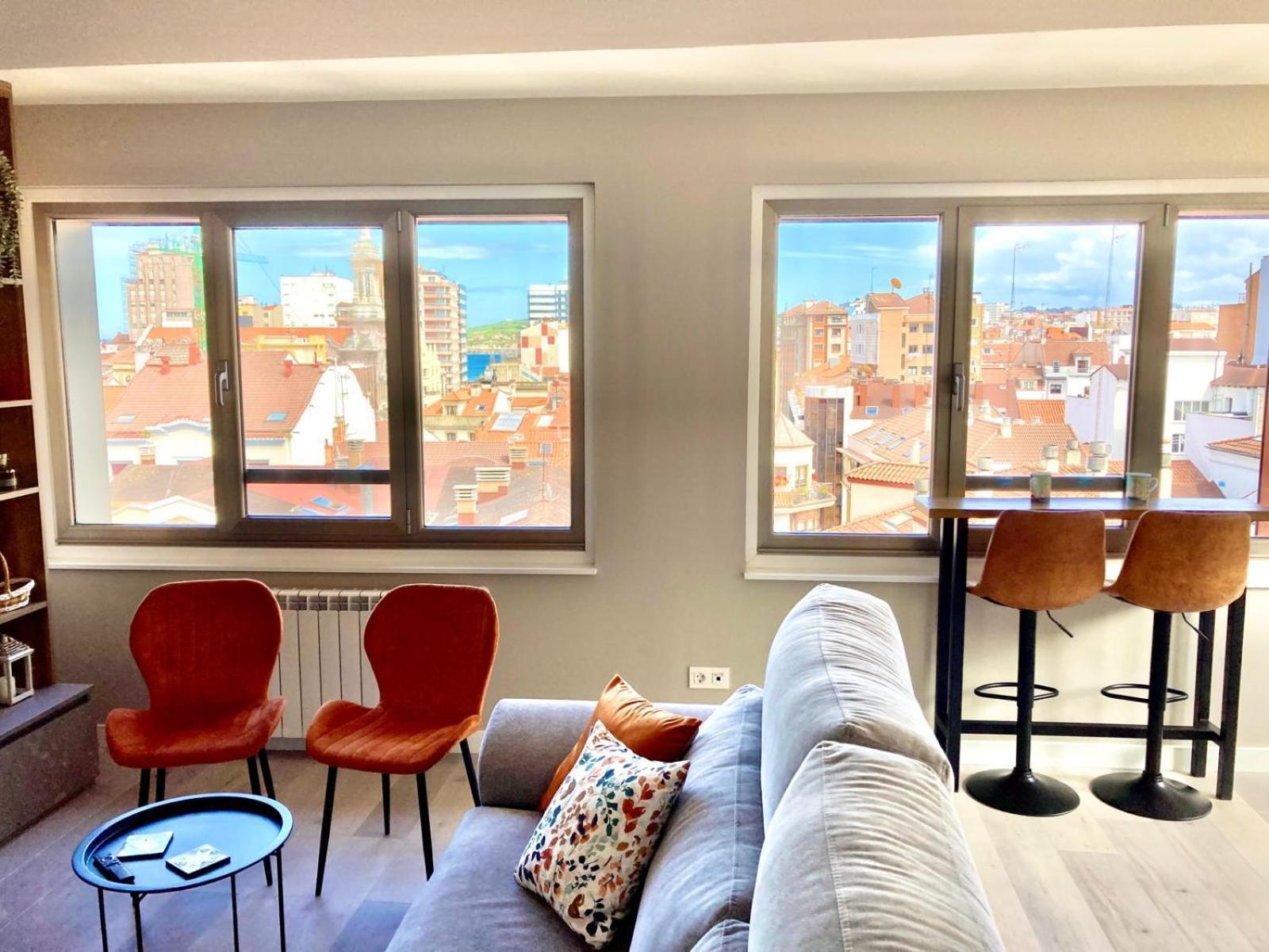 El Mirador Del Centro Apartment Gijon Luaran gambar